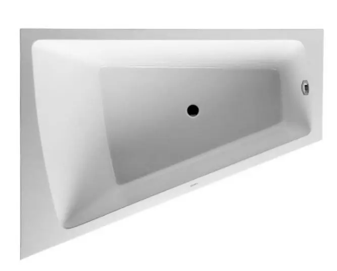 Duravit Paiova - asimetriska vanna, 180x140 cm, ar paneli, kreisā puse, balta 700268000000000