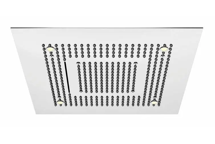 Steinberg 390 - galvas duša, 60x60 cm, 3 strūklu veidi, ar LED, pulēts nerūsējošais tērauds 390 6620