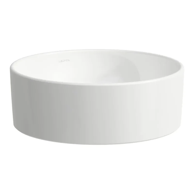 Laufen Savoy - uz virsmas uzstādāma rokas izlietne, diametrs 38 cm, bez pārplūdes, LCC, balta H8129410001121