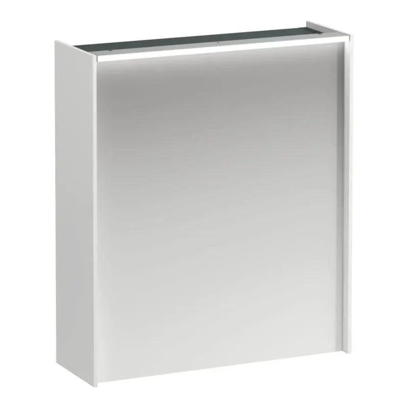 Laufen Lani - spoguļskapis ar LED apgaismojumu, 71x62x21 cm, 1 durvis, eņģes labajā pusē, balts matēts H4037321122601