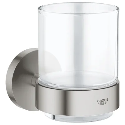 Grohe QuickFix Start - zobu birstes trauks ar turētāju, stikls/Supersteel 41194DC0