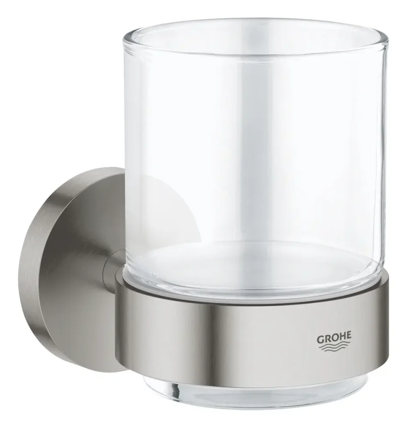 Grohe QuickFix Start - zobu birstes trauks ar turētāju, stikls/Supersteel 41194DC0