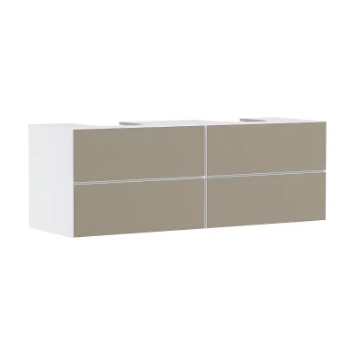 Hansgrohe Xevolos E - izlietnes apakšskapītis 157x56x55 cm, 4 atvilktnes, matēti balts/bronza 54199390