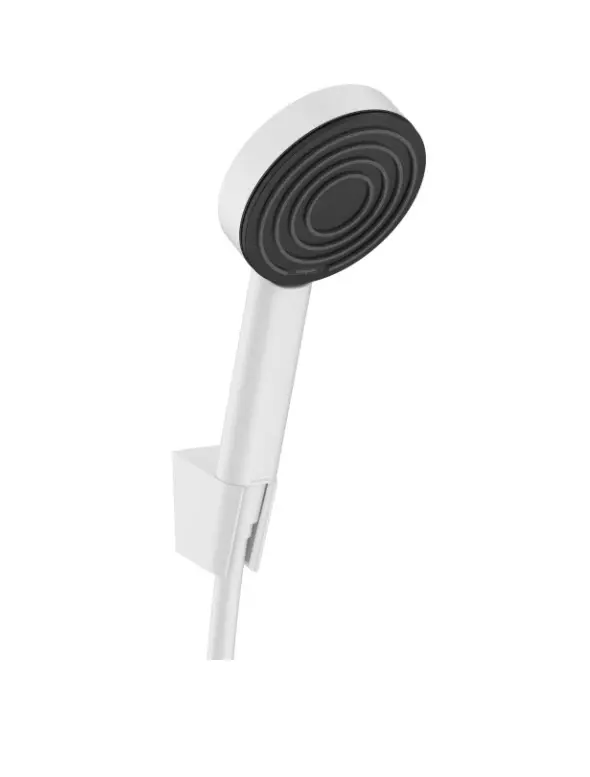 Hansgrohe Pulsify S - dušas galvas komplekts, 1 strūkla, turētājs un šļūtene 125 cm, balts matēts 24301700