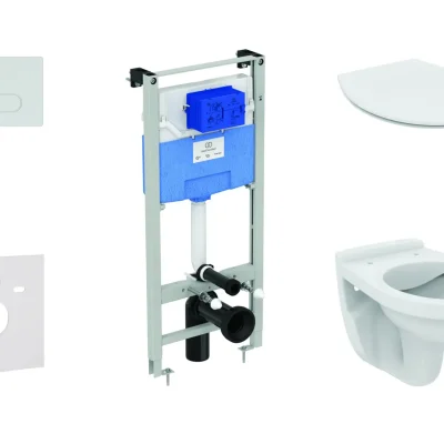 Ideal Standard ProSys - komplekts - priekšsienas elements, tualete un WC sēdeklis Alpha, vadības plate Oleas M1, SoftClose, hroms ProSys120M SP42