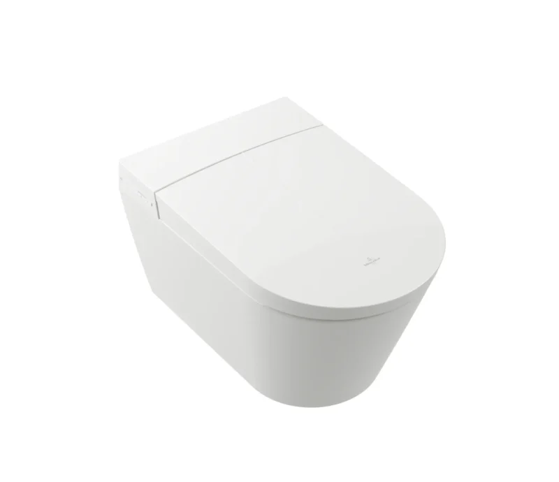 Villeroy & Boch Tiva - elektronisks bidē ar keramiku, montāža pie sienas, DirectFlush, CeramicPlus, SoftClosing, Alpu balts V22EM101