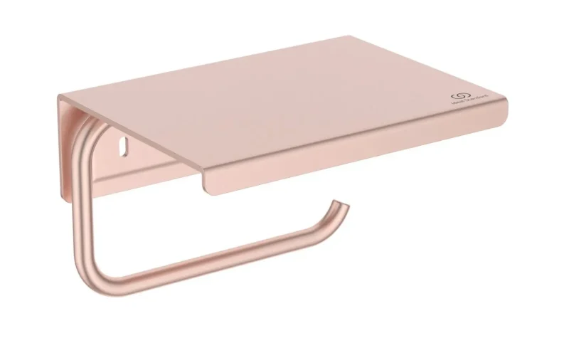Ideal Standard ALU+ - tualetes papīra turētājs ar plauktu, Rose BD592RO