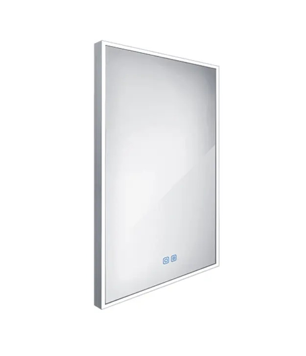Nimco spogulis - LED apgaismots spogulis, 50x70 cm, skārienjutīgs sensors, alumīnijs ZP 13001VX