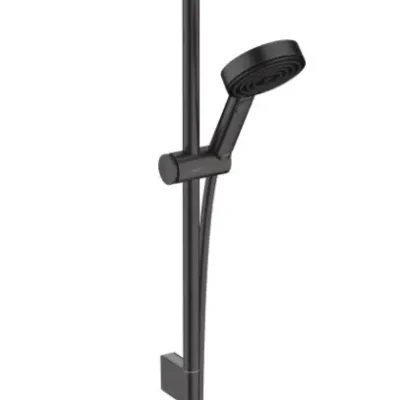 Hansgrohe Pulsify Select - dušas komplekts, 3 strūklas veidi, stienis 67 cm un šļūtene, melns matēts 24160670