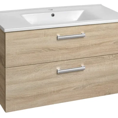 Aqualine Vega - izlietnes skapītis 97x60x44 cm, platin ozols VG903