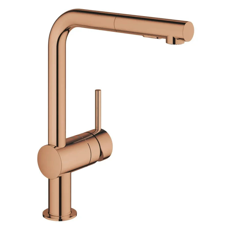 Grohe Minta - virtuves izlietnes maisītājs ar izvelkamu trauku dušu, Warm Sunset 30274DA0