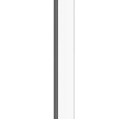 Cersanit Mille - kustīga sānu siena Walk-In dušai, 34x200 cm, melns/caurspīdīgs stikls S161-011