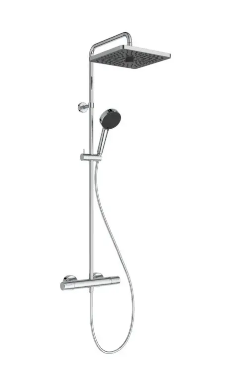 Ideal Standard Ceratherm T25+ - dušas komplekts ar termostatu, 26x26 cm, 2 strūklas, hroms A8530AA