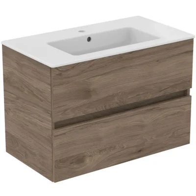 Ideal Standard Eurovit+ - izlietne ar zemskapīti, 55x80x44 cm, 2 atvilktnes, riekstkoks R0574Y9