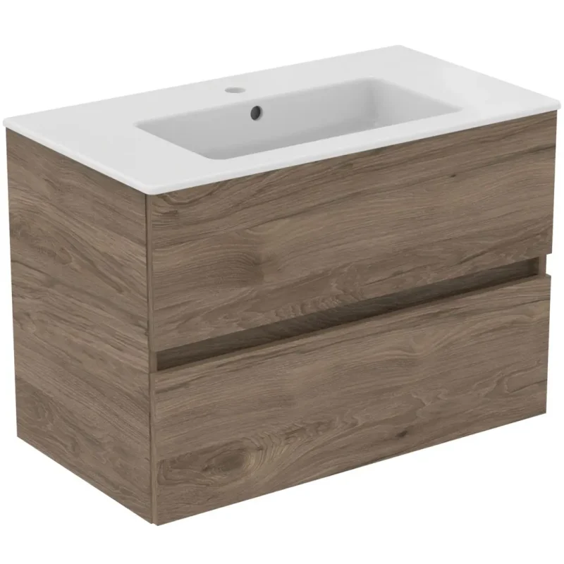 Ideal Standard Eurovit+ - izlietne ar zemskapīti, 55x80x44 cm, 2 atvilktnes, riekstkoks R0574Y9