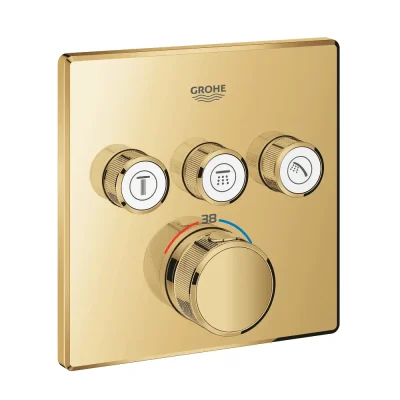 Grohe Grohtherm SmartControl - zemapmetuma termostata maisītājs, 3 ventiļi, Cool Sunrise 29126GL0