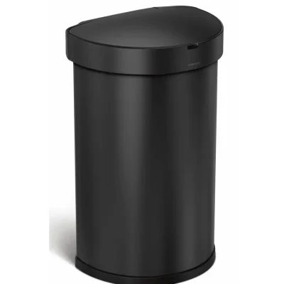 Simplehuman atkritumu tvertne - bezkontakta atkritumu tvertne ar kustības sensoru, 45 l, ar maisiņu kabatu, matēti melna ST2044