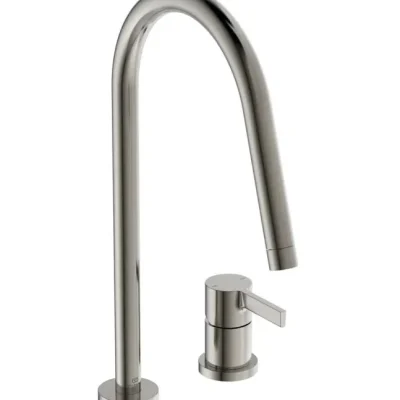 Ideal Standard Gusto - virtuves izlietnes maisītājs, 2 caurumu montāža, tērauds BD422GN