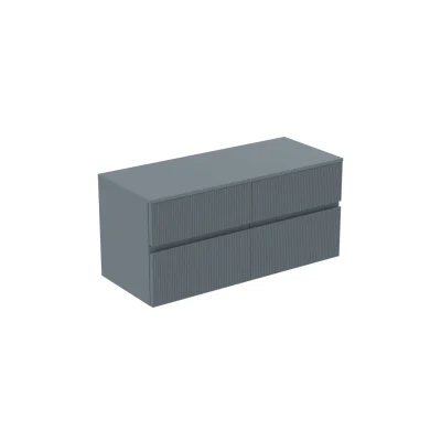 Ideal Standard Finesse - izlietnes skapītis, 120x51x56 cm, 4 atvilktnes, Rievots matēts Ashblue E3437UQ