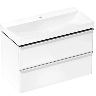 Hansgrohe Xelu Q - izlietne ar apakšskapīti, 63x98x50 cm, 2 atvilktnes, balts spīdīgs/hroms 54383000