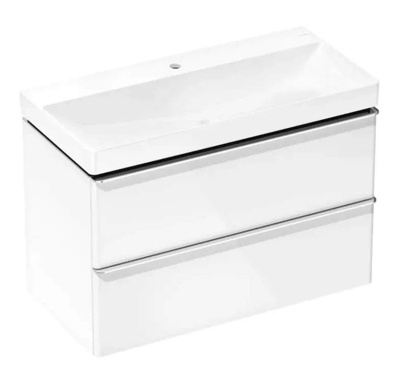 Hansgrohe Xelu Q - izlietne ar apakšskapīti, 63x98x50 cm, 2 atvilktnes, balts spīdīgs/hroms 54383000