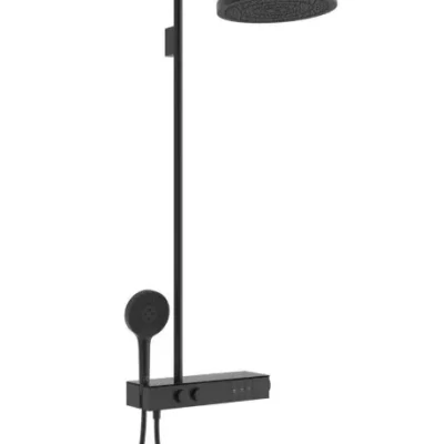 Ideal Standard Ceratherm Solos - dušas komplekts ar termostatu, diametrs 30 cm, 3 strūklu veidi, zīdaini melns A7882XG