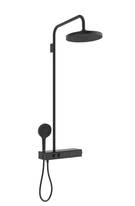 Ideal Standard Ceratherm Solos - dušas komplekts ar termostatu, diametrs 30 cm, 3 strūklu veidi, zīdaini melns A7882XG