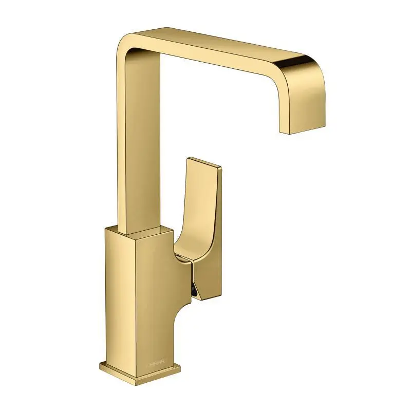 Hansgrohe Metropol - izlietnes maisītājs ar noteces komplektu Push-Open, pulēts zelts 32511990