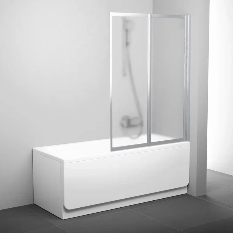 Ravak Supernova - salokāma divdaļīga vannas aizsargsiena VS2 105, 105x140 cm, satinēts/rievots 796M0U00ZG