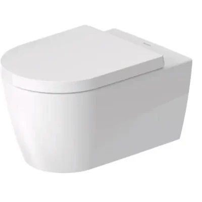 Duravit ME by Starck - piekaramais WC ar SoftClose sēdekli, Rimless, HygieneFlush, DuraShield, balts 457909AAA1