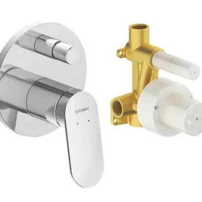 Duravit Wave - zemapmetuma maisītājs 2 patērētājiem, ar iebūvēto korpusu, Hroms WA4210008010