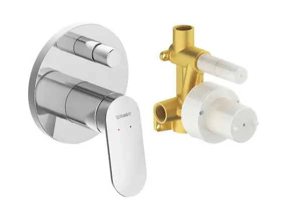 Duravit Wave - zemapmetuma maisītājs 2 patērētājiem, ar iebūvēto korpusu, Hroms WA4210008010