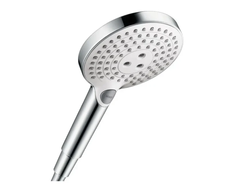 Hansgrohe Raindance Select S - dušas galva 120, EcoSmart 9 l/min, balts / hromēts 26531400