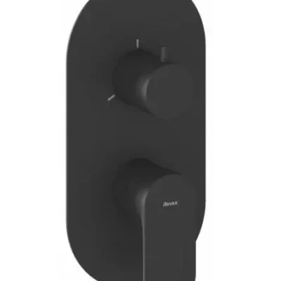 Ravak Eleganta - zemapmetuma maisītājs 3 patērētājiem, matēti melns X070297