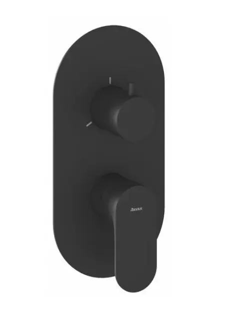 Ravak Eleganta - zemapmetuma maisītājs 3 patērētājiem, matēti melns X070297
