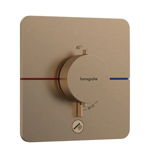 Hansgrohe ShowerSelect Comfort - zemapmetuma termostata maisītājs, birstēta bronza 15589140