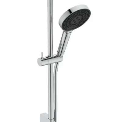 Ideal Standard Idealrain Solos - dušas galvas komplekts ar stieni un šļūteni, 3 strūklas veidi, EcoFlow, hroms A7897AA