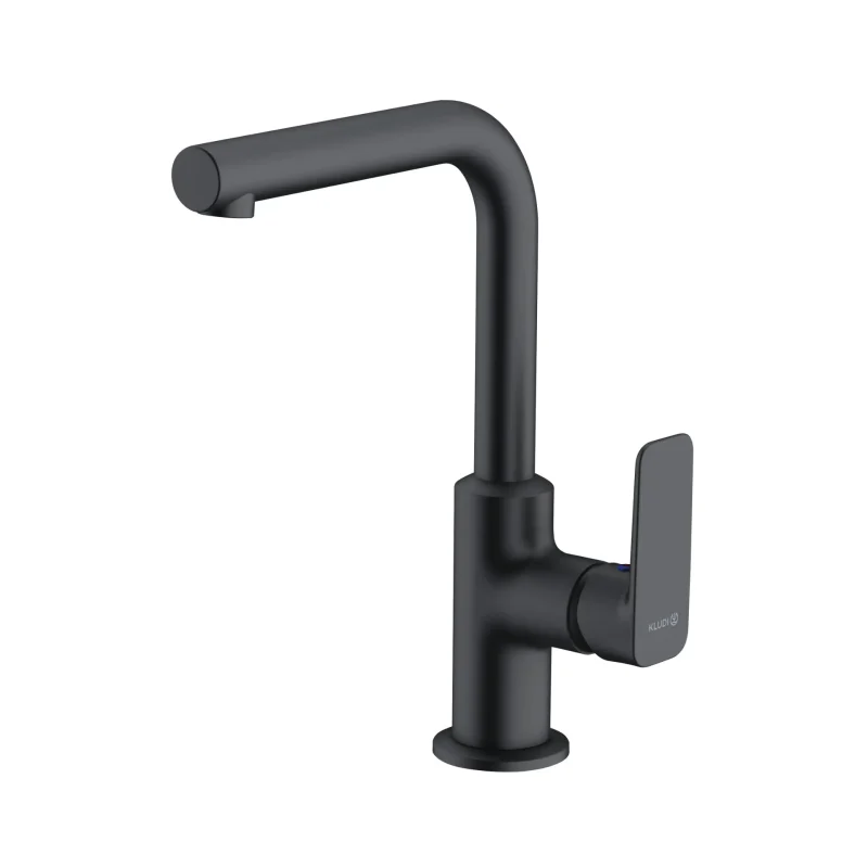Kludi Pure&Style - izlietnes vienas sviras maisītājs ar grozāmu izteku, matēti melns 400243975