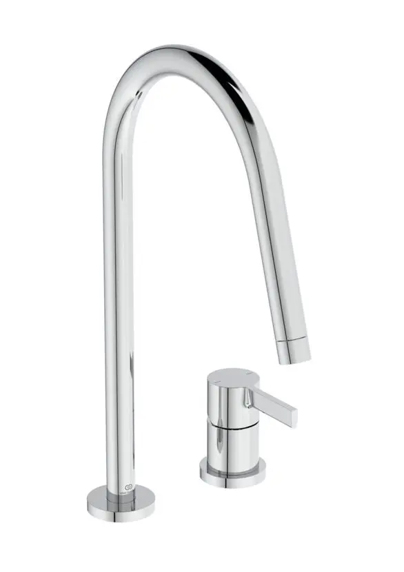 Ideal Standard Gusto - virtuves izlietnes maisītājs, 2 caurumu montāža, hroms BD422AA