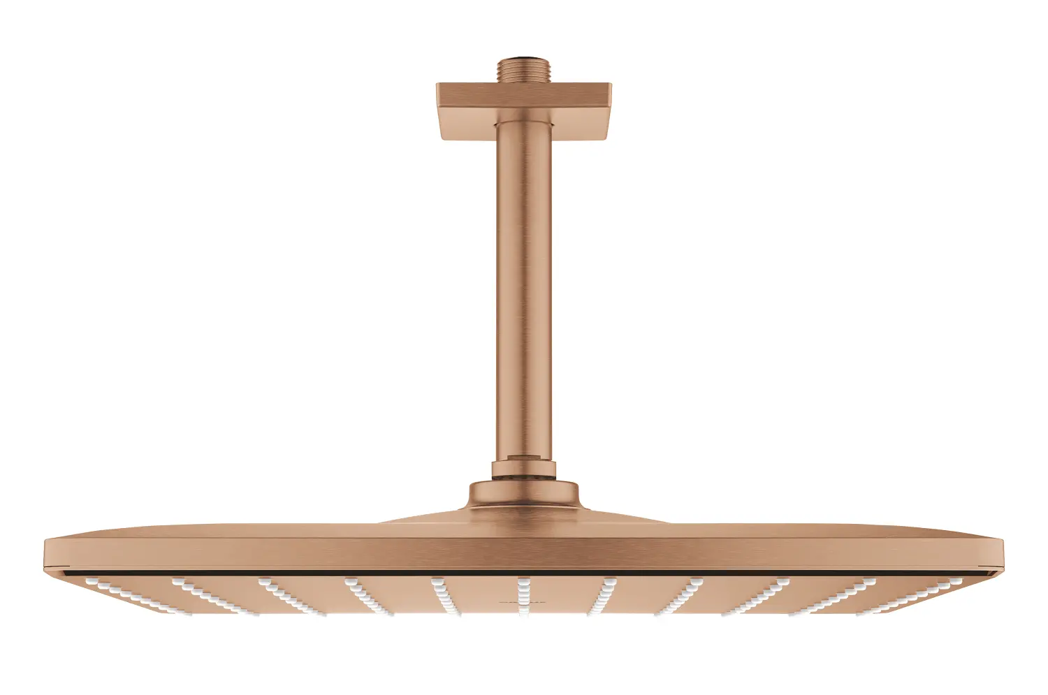 Grohe Rainshower - galvas duša 310 Mono Cube 9,5 l/min, ar griestu roku, Warm Sunset birstēts 26566DL0