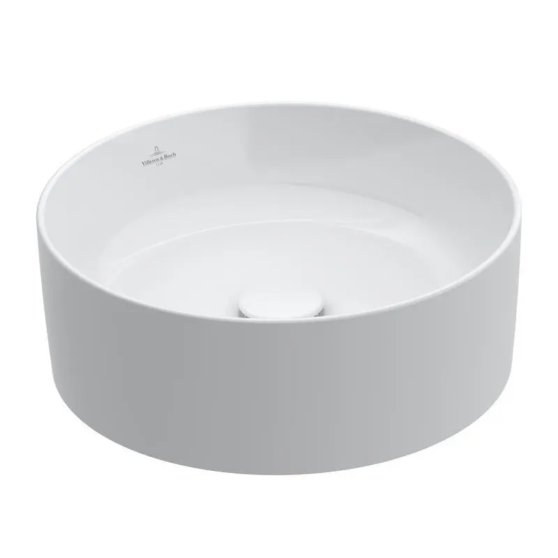 Villeroy & Boch Collaro - uzliekamā izlietne, diametrs 40 cm, CeramicPlus, Stone White 4A1840RW