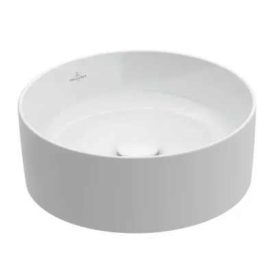 Villeroy & Boch Collaro - uzliekamā izlietne, diametrs 40 cm, CeramicPlus, Alpu balts 4A1840R1