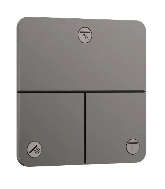 Hansgrohe ShowerSelect Comfort - zemapmetuma vārsts, 3 patērētājiem, hroms melns birstēts 15587340
