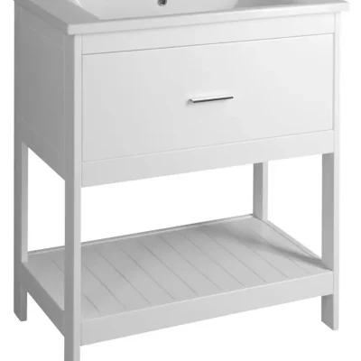 Aqualine Etide - izlietnes skapītis 72x85x44 cm, 1x atvilktne, matēti balts ET725