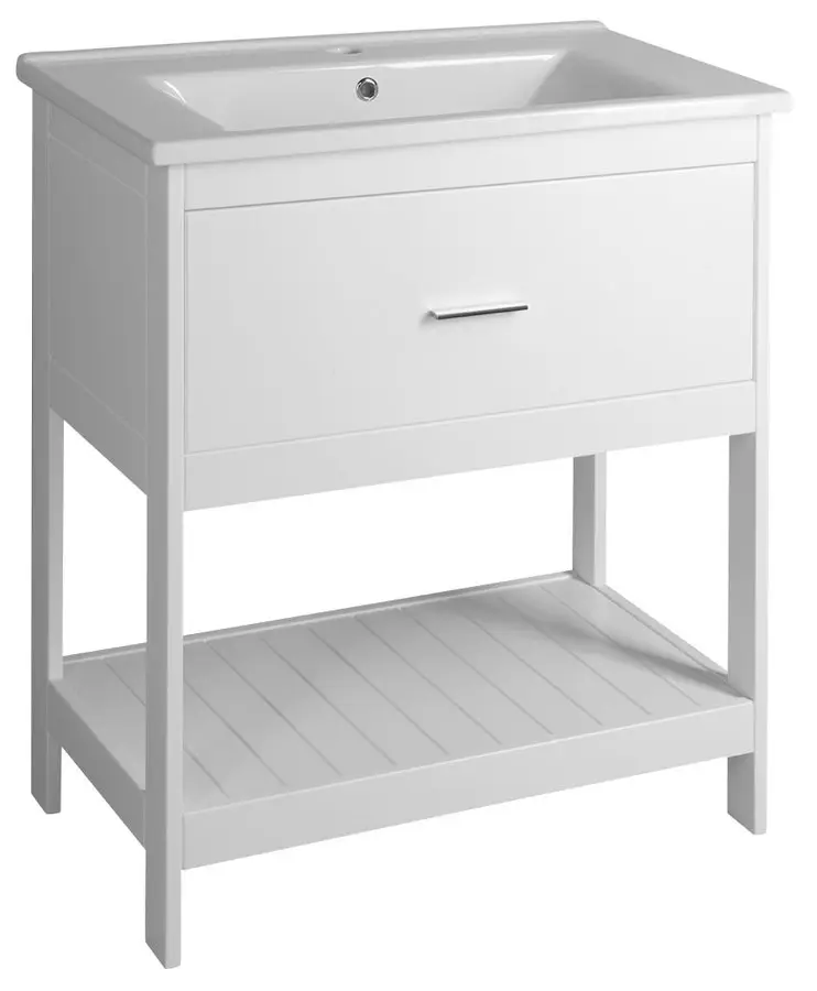 Aqualine Etide - izlietnes skapītis 72x85x44 cm, 1x atvilktne, matēti balts ET725