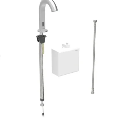 Geberit Piave - elektronisks izlietnes vārsts, ģeneratora darbība, easy to clean, Bluetooth, matēts nerūsējošais tērauds 116.165.SN.1