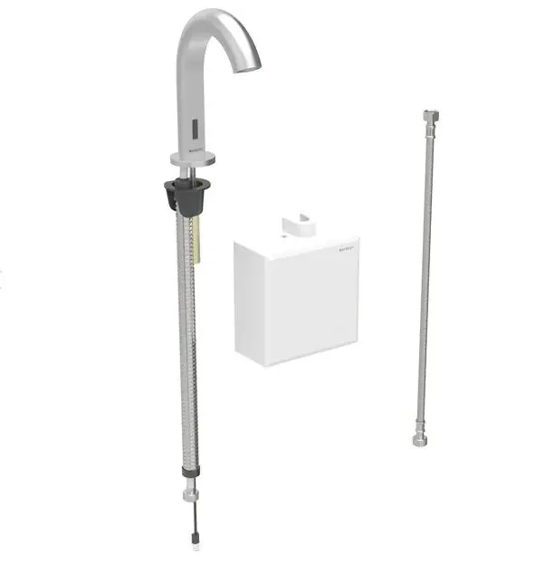 Geberit Piave - elektronisks izlietnes vārsts, ģeneratora darbība, easy to clean, Bluetooth, matēts nerūsējošais tērauds 116.165.SN.1