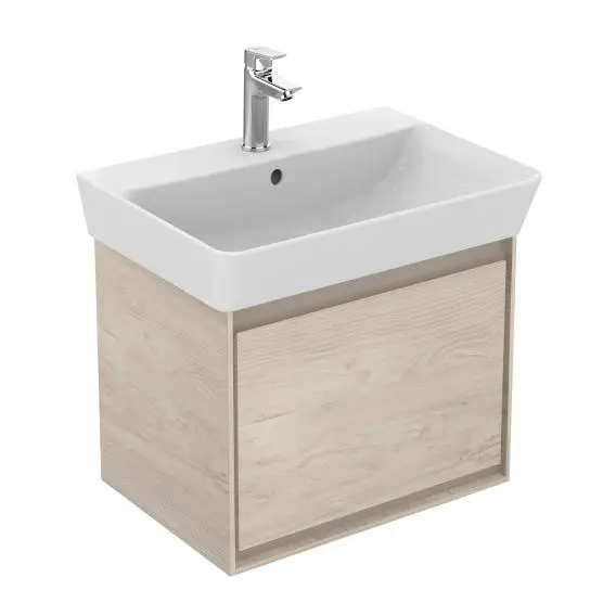 Ideal Standard Connect Air - izlietnes skapītis Cube 55 cm, 48x41x40 cm, koka dekors gaišs/gaiši brūns matēts E0844UK