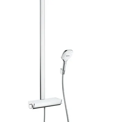 Hansgrohe Raindance Select E - dušas kolonna ar termostata maisītāju 36 cm, balts / hromēts 27112400