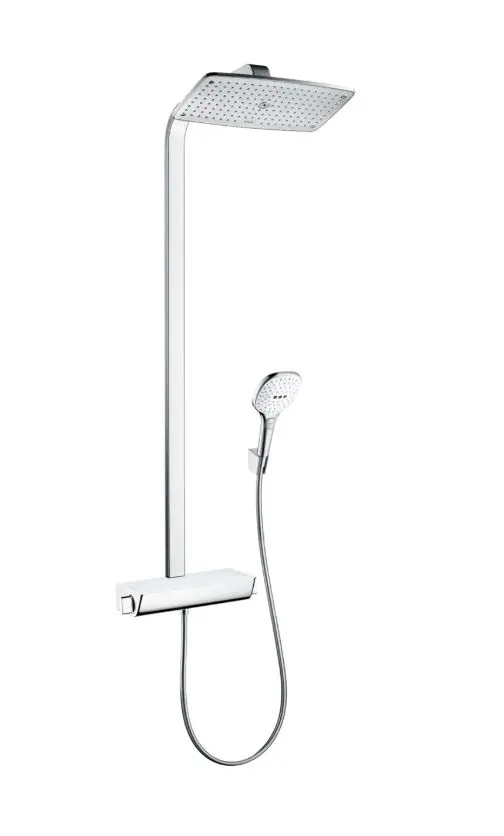 Hansgrohe Raindance Select E - dušas kolonna ar termostata maisītāju 36 cm, balts / hromēts 27112400